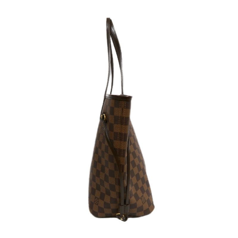 LOUIS VUITTON Neverfull MM Damier Tote Bag, Brown - LV Coated Canvas (PVC-based) Shoulder Shopping Tote