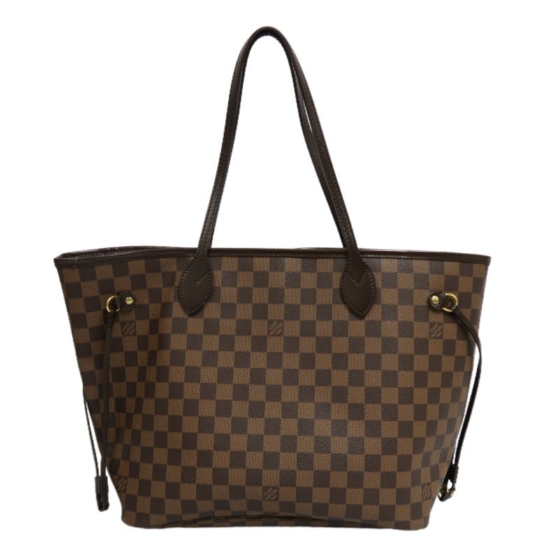 LOUIS VUITTON Neverfull MM Damier Tote Bag, Brown - LV Coated Canvas (PVC-based) Shoulder Shopping Tote