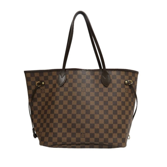 LOUIS VUITTON Neverfull MM Damier Tote Bag, Brown - LV Coated Canvas (PVC-based) Shoulder Shopping Tote