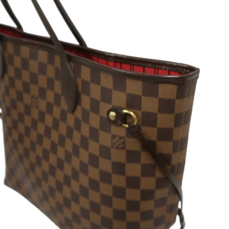 LOUIS VUITTON Neverfull MM Damier Tote Bag, Brown - LV Coated Canvas (PVC-based) Shoulder Shopping Tote