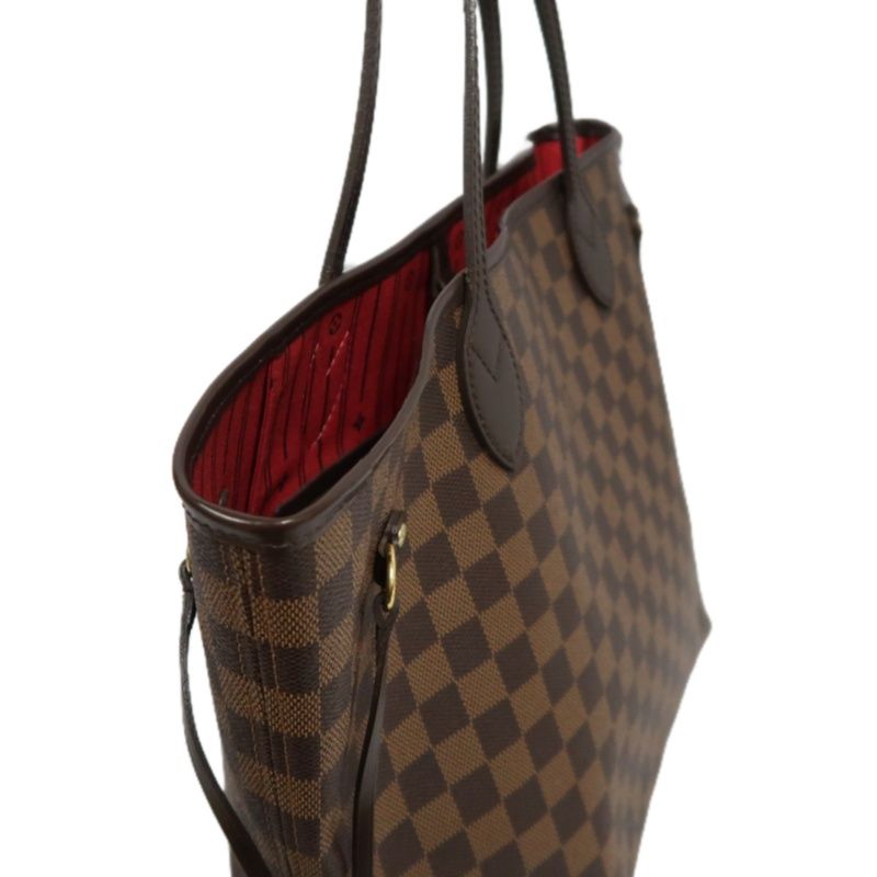 LOUIS VUITTON Neverfull MM Damier Tote Bag, Brown - LV Coated Canvas (PVC-based) Shoulder Shopping Tote