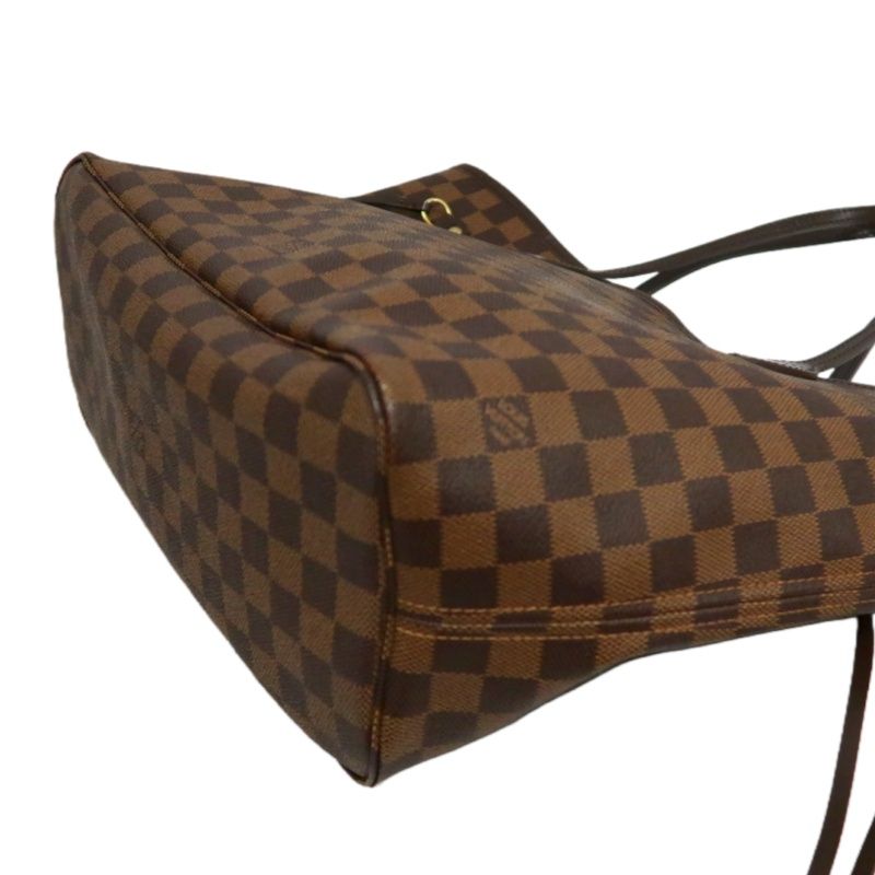 LOUIS VUITTON Neverfull MM Damier Tote Bag, Brown - LV Coated Canvas (PVC-based) Shoulder Shopping Tote