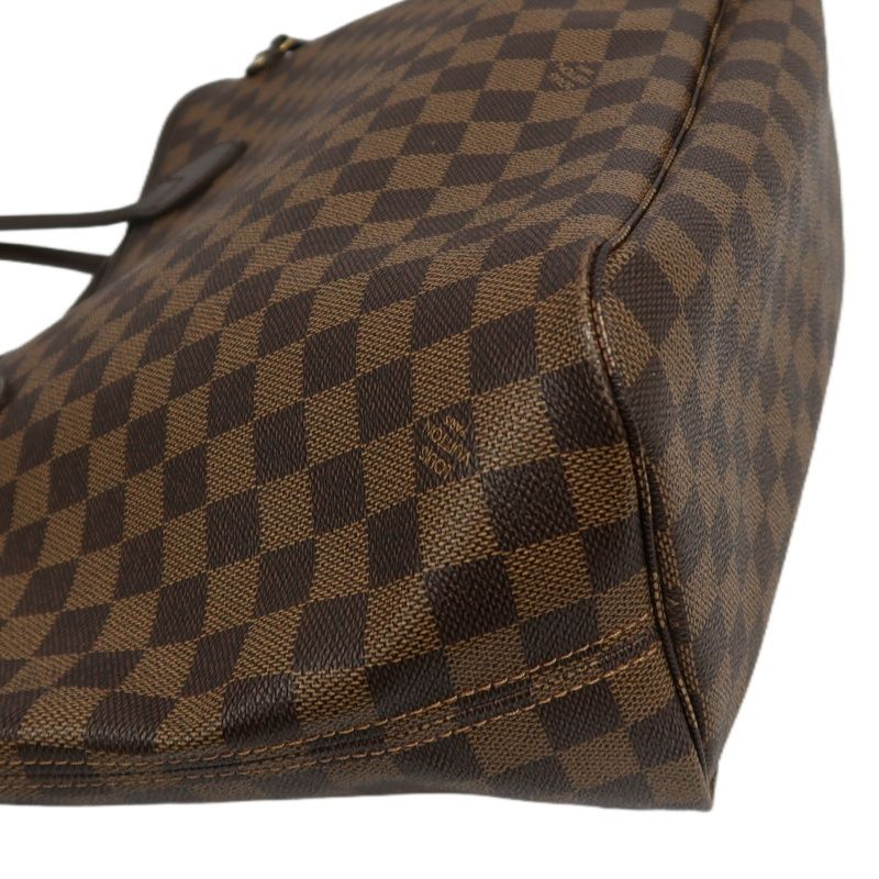 LOUIS VUITTON Neverfull MM Damier Tote Bag, Brown - LV Coated Canvas (PVC-based) Shoulder Shopping Tote