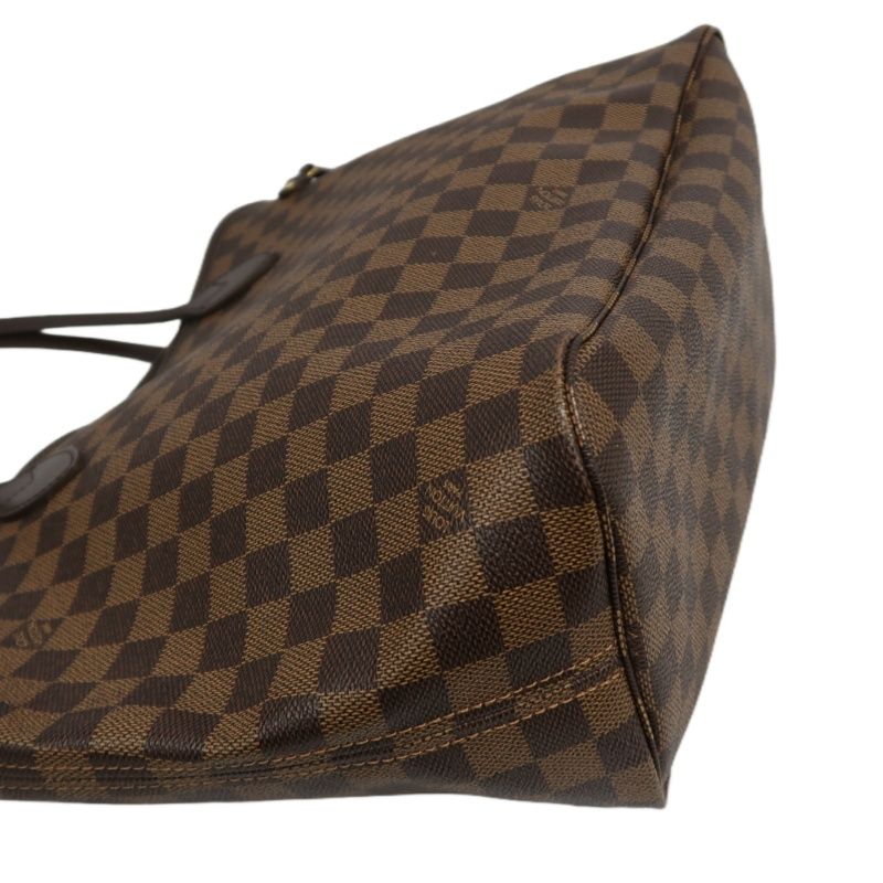 LOUIS VUITTON Neverfull MM Damier Tote Bag, Brown - LV Coated Canvas (PVC-based) Shoulder Shopping Tote