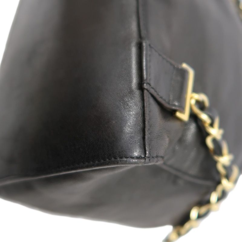 CHANEL Coco Mark Black Lambskin Backpack with Gold Hardware
