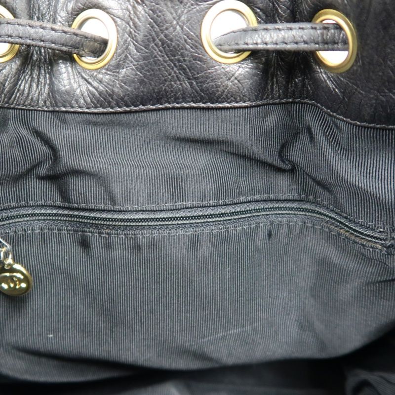 CHANEL Coco Mark Black Lambskin Backpack with Gold Hardware