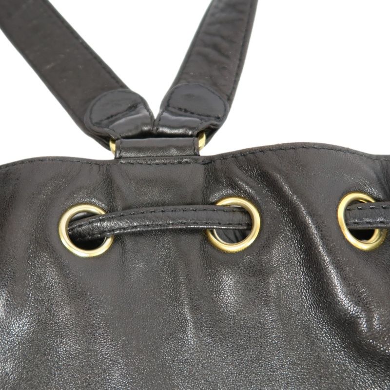 CHANEL Coco Mark Black Lambskin Backpack with Gold Hardware