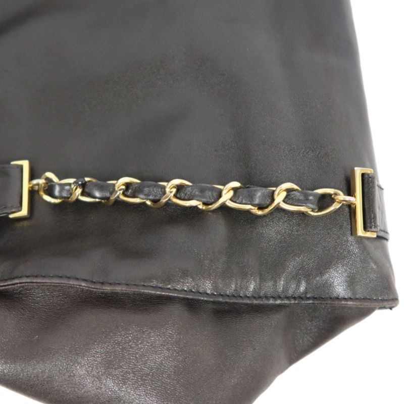 CHANEL Coco Mark Black Lambskin Backpack with Gold Hardware