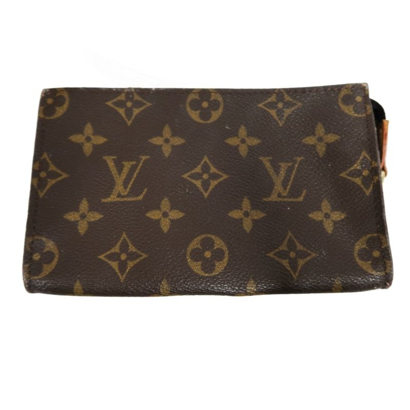 LOUIS VUITTON Bucket PM Monogram Shoulder Tote - Brown Coated Canvas with Pouch