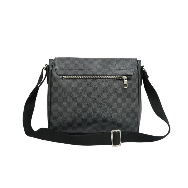 LOUIS VUITTON District MM Damier Graphite Shoulder Crossbody Bag - Black