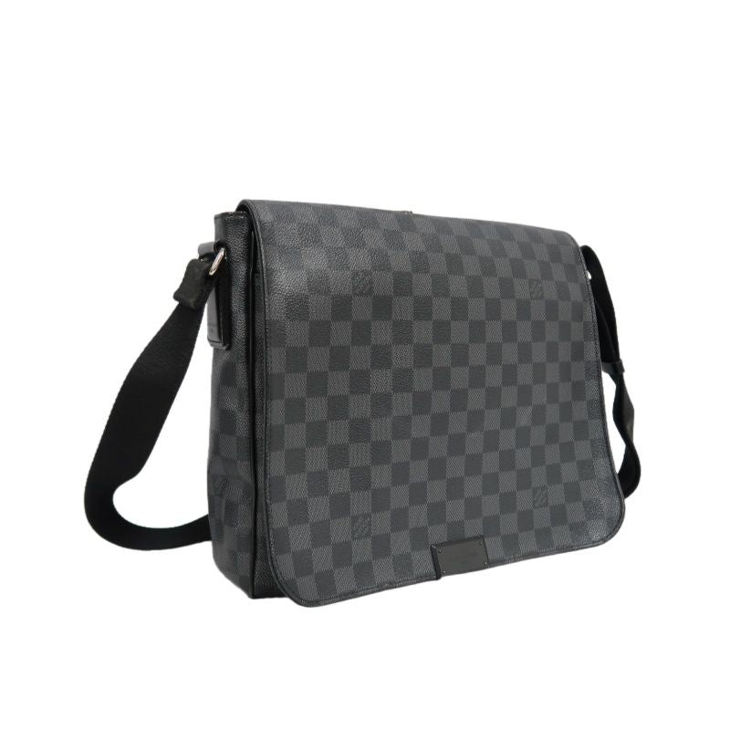 LOUIS VUITTON District MM Damier Graphite Shoulder Crossbody Bag - Black