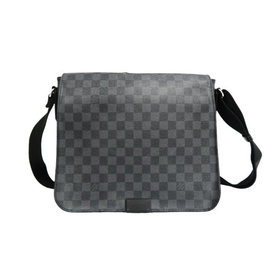LOUIS VUITTON District MM Damier Graphite Shoulder Crossbody Bag - Black