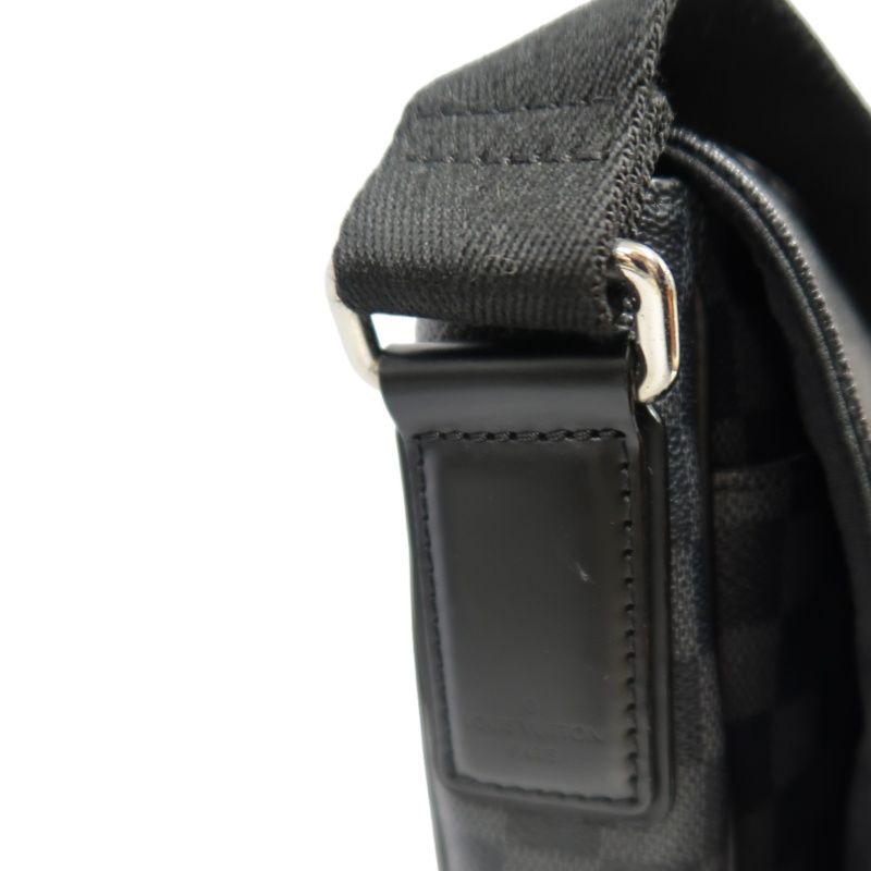 LOUIS VUITTON District MM Damier Graphite Shoulder Crossbody Bag - Black