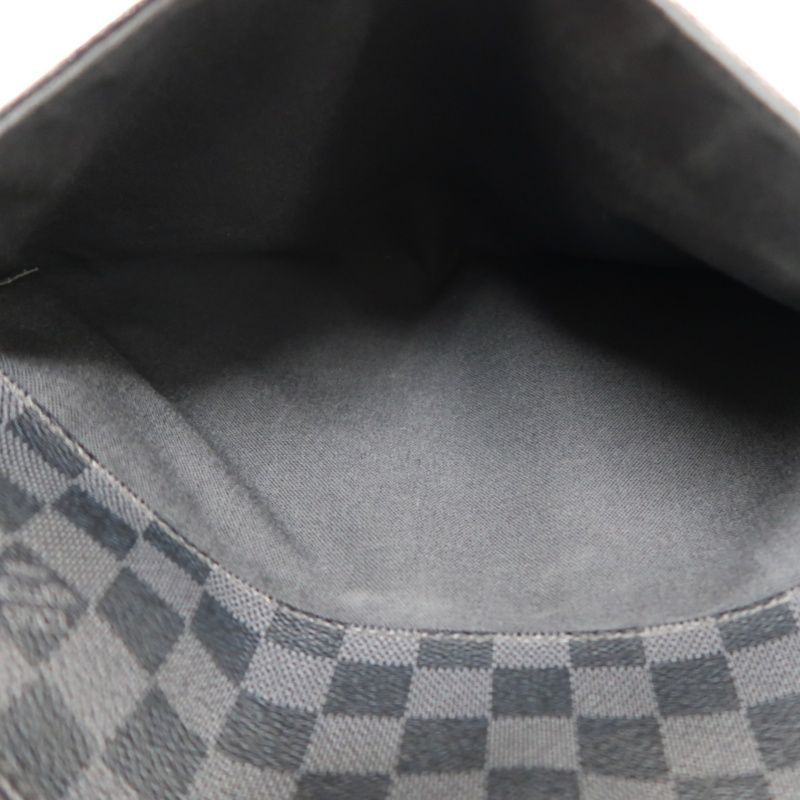 LOUIS VUITTON District MM Damier Graphite Shoulder Crossbody Bag - Black