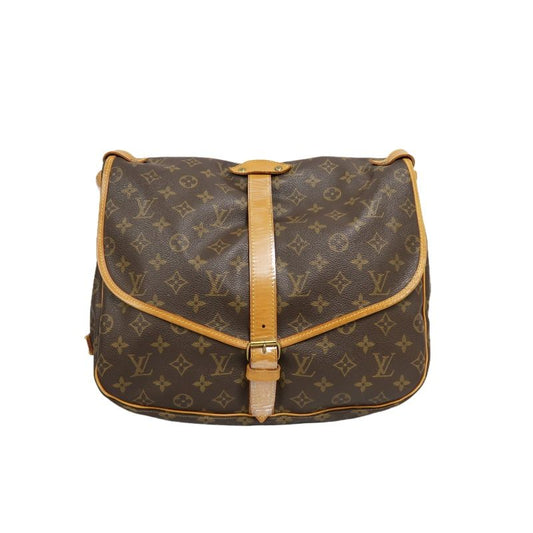 LOUIS VUITTON Soufflot 35 Monogram Brown Shoulder Crossbody Bag - Coated Canvas