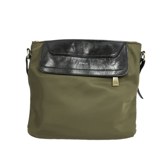 FURLA Green Canvas Crossbody Bag