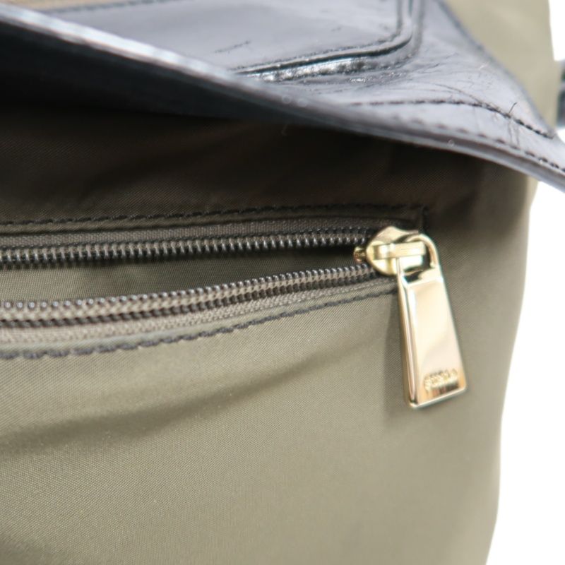 FURLA Green Canvas Crossbody Bag