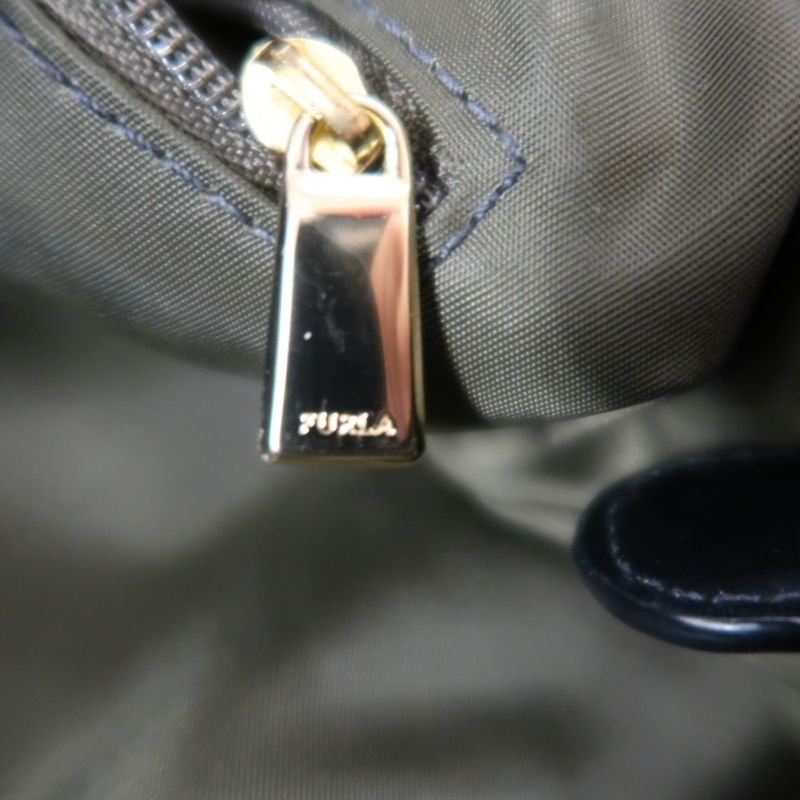 FURLA Green Canvas Crossbody Bag