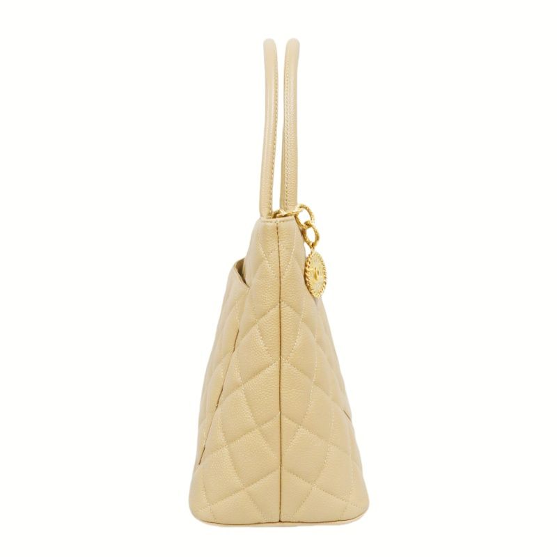 CHANEL Reissue Tote Bag, Beige Caviar Leather with Gold-tone Hardware, Authenticity Card Included
