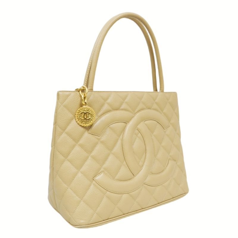 CHANEL Reissue Tote Bag, Beige Caviar Leather with Gold-tone Hardware, Authenticity Card Included