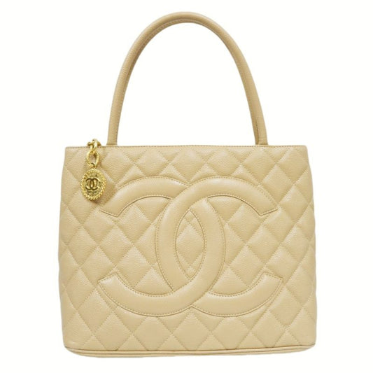 CHANEL Reissue Tote Bag, Beige Caviar Leather with Gold-tone Hardware, Authenticity Card Included