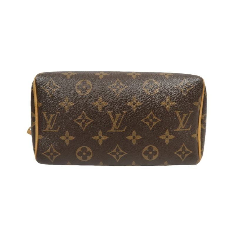 LOUIS VUITTON Speedy 20 Handbag, Monogram Coated Canvas, Brown, With Shoulder Strap