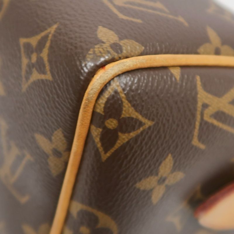 LOUIS VUITTON Speedy 20 Handbag, Monogram Coated Canvas, Brown, With Shoulder Strap