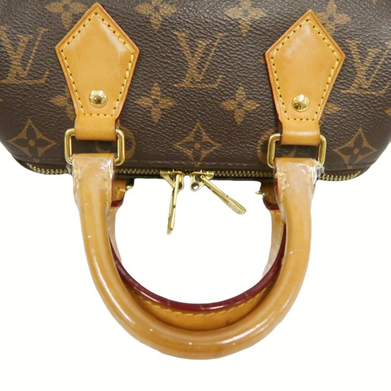 LOUIS VUITTON Speedy 20 Handbag, Monogram Coated Canvas, Brown, With Shoulder Strap