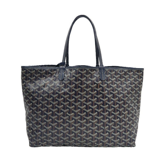 GOYARD Saint Louis Tote Bag, Navy Blue Monogram Coated Canvas, with Matching Pouch Included