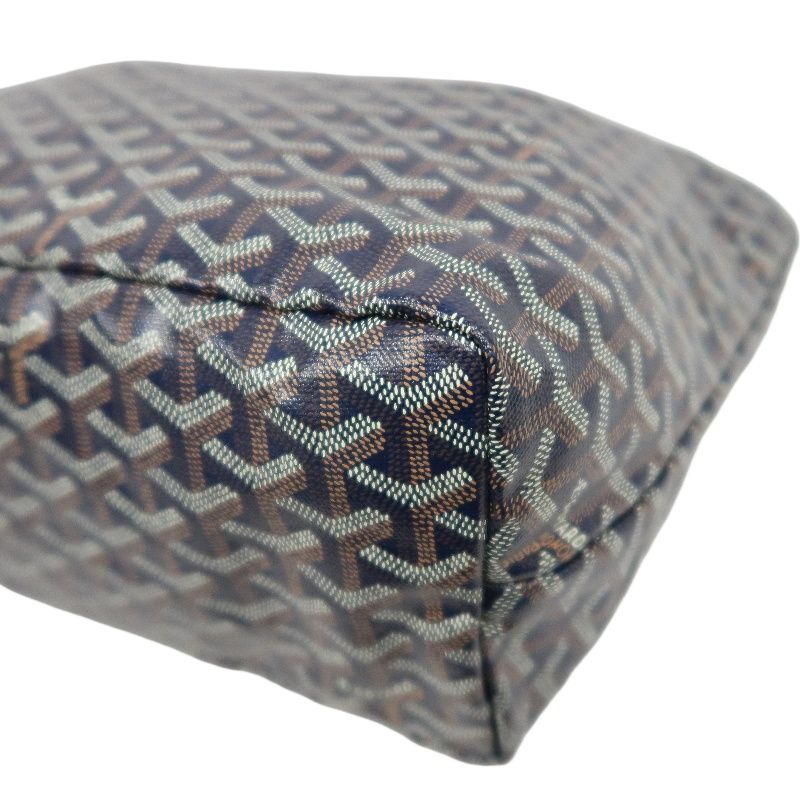 GOYARD Saint Louis Tote Bag, Navy Blue Monogram Coated Canvas, with Matching Pouch Included