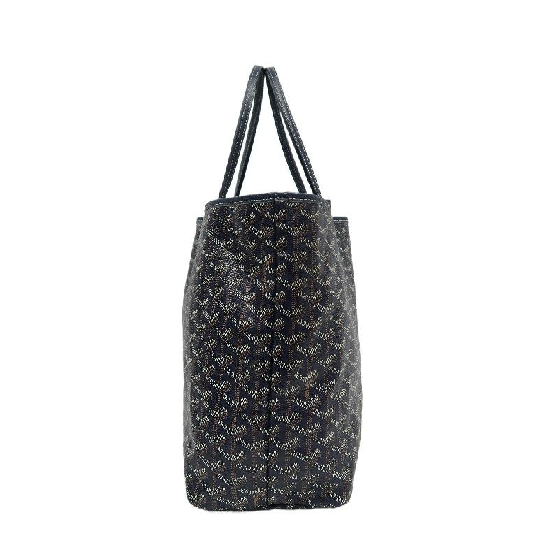 GOYARD Saint Louis Tote Bag, Navy Blue Monogram Coated Canvas, with Matching Pouch Included
