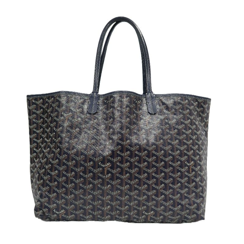 GOYARD Saint Louis Tote Bag, Navy Blue Monogram Coated Canvas, with Matching Pouch Included