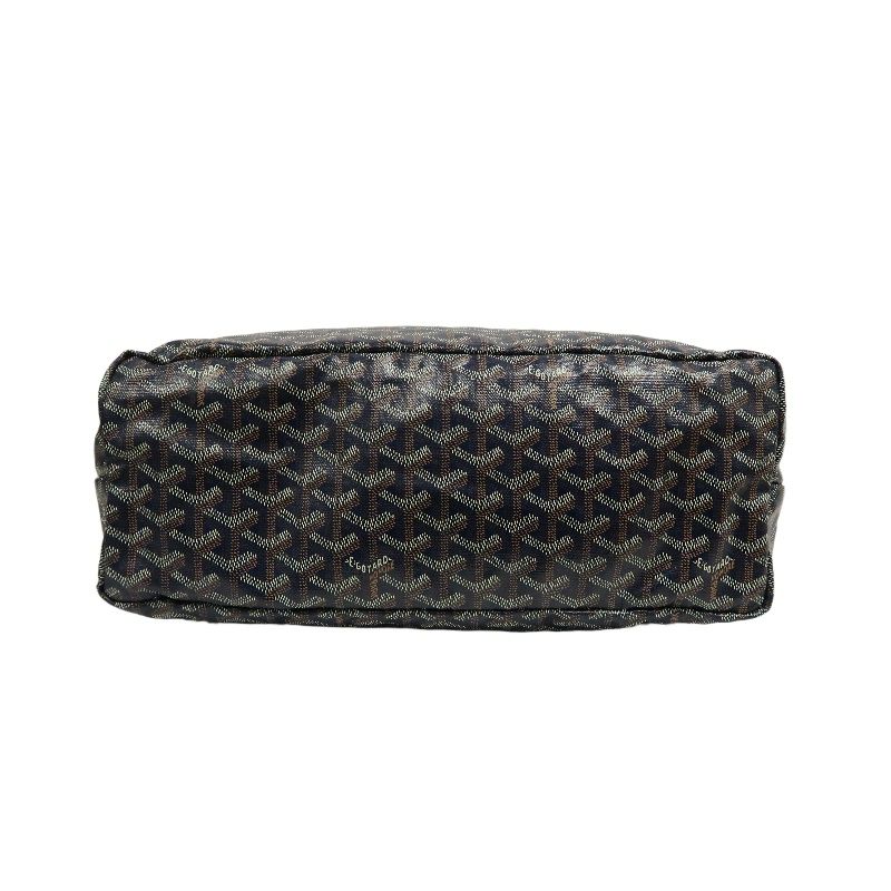 GOYARD Saint Louis Tote Bag, Navy Blue Monogram Coated Canvas, with Matching Pouch Included