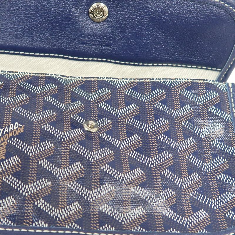 GOYARD Saint Louis Tote Bag, Navy Blue Monogram Coated Canvas, with Matching Pouch Included