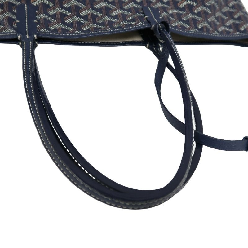 GOYARD Saint Louis Tote Bag, Navy Blue Monogram Coated Canvas, with Matching Pouch Included