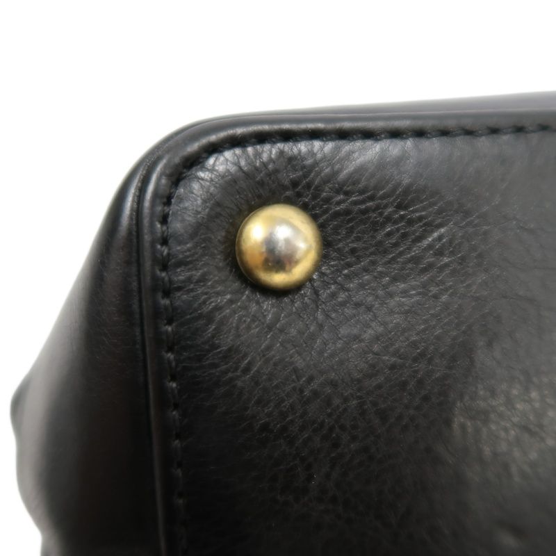 CHANEL Coco Handle Quilted Handbag/Shoulder Bag, Black Caviar Leather