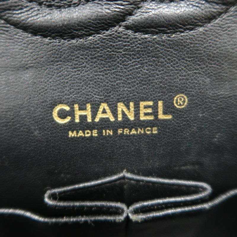 CHANEL Classic Flap (CF) Shoulder Bag, Black Caviar Leather with Gold-tone Hardware