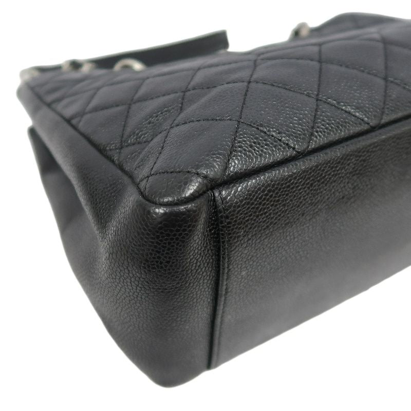 CHANEL CST Tote Bag, Black Caviar Leather with Silver-tone Hardware
