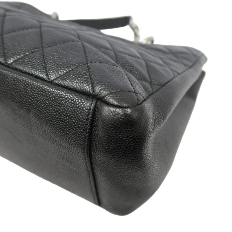 CHANEL CST Tote Bag, Black Caviar Leather with Silver-tone Hardware