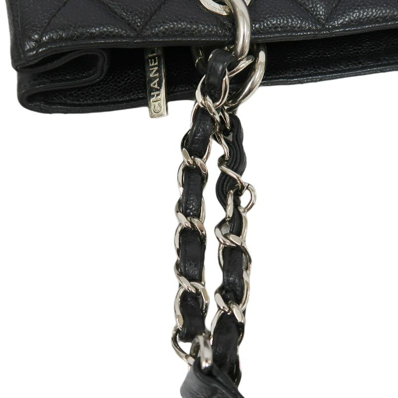 CHANEL CST Tote Bag, Black Caviar Leather with Silver-tone Hardware