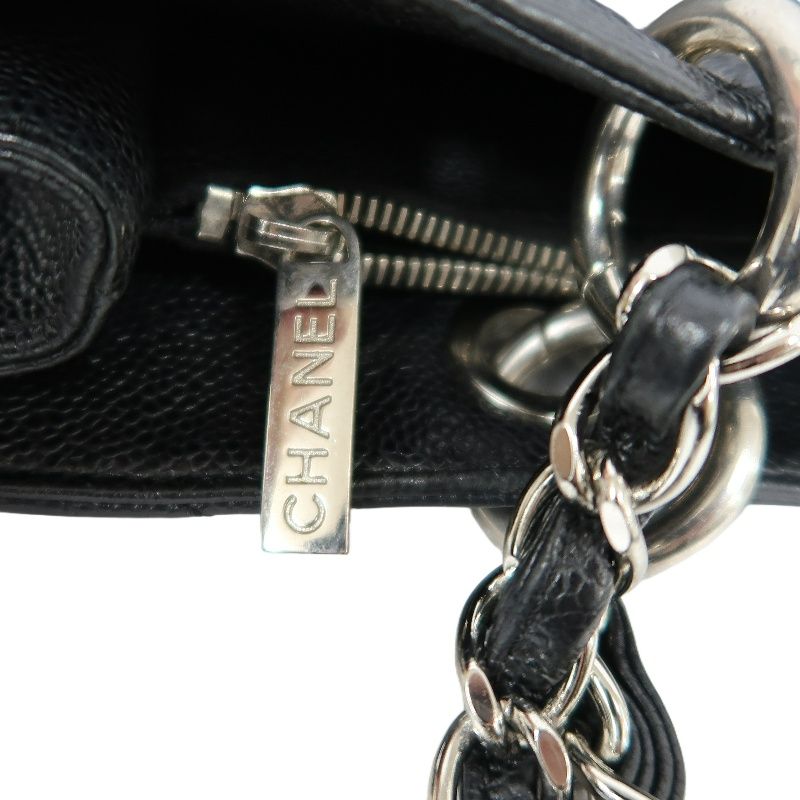 CHANEL CST Tote Bag, Black Caviar Leather with Silver-tone Hardware