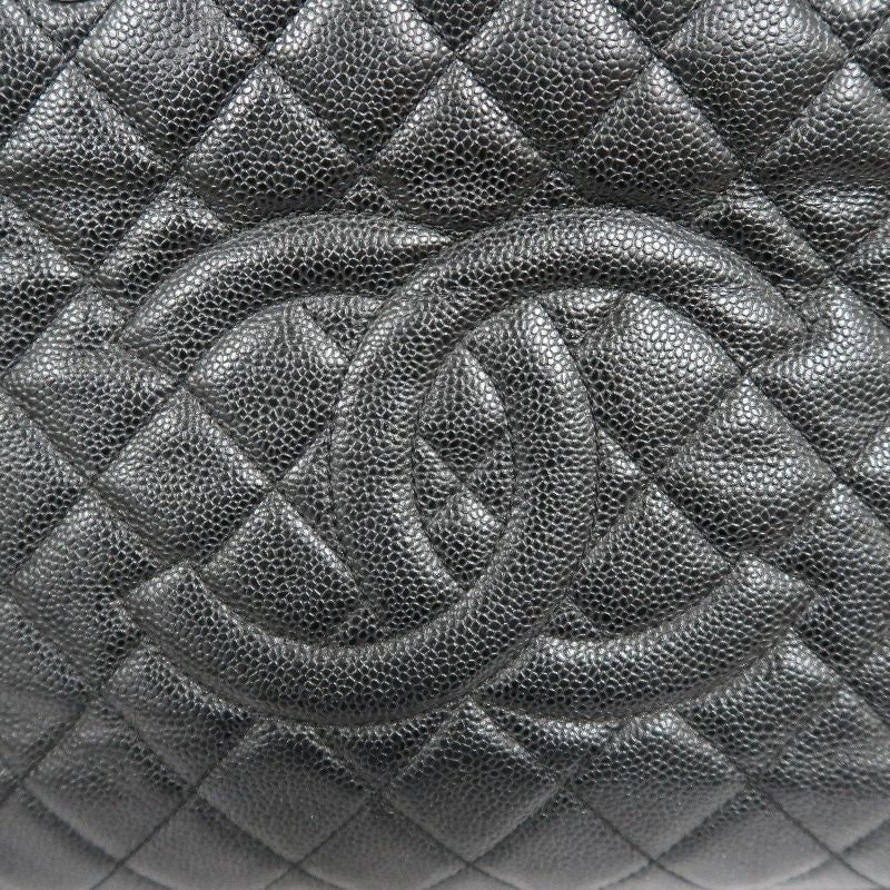 CHANEL CST Tote Bag, Black Caviar Leather with Silver-tone Hardware