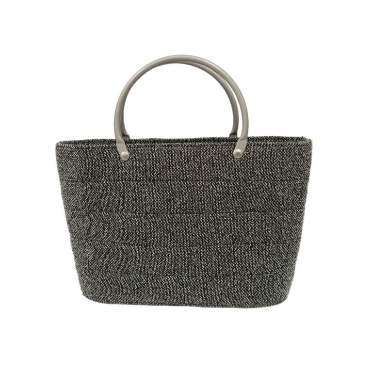 CHANEL Grey Tweed Handbag | W/Authenticity Card & Dust Bag