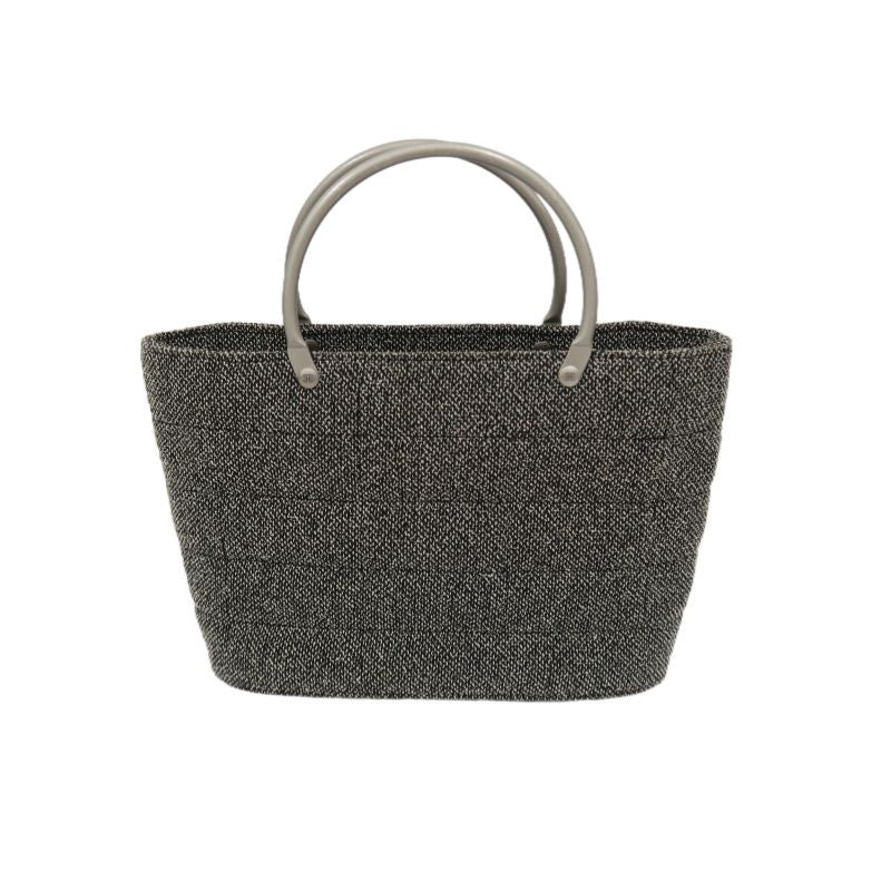 CHANEL Grey Tweed Handbag | W/Authenticity Card & Dust Bag
