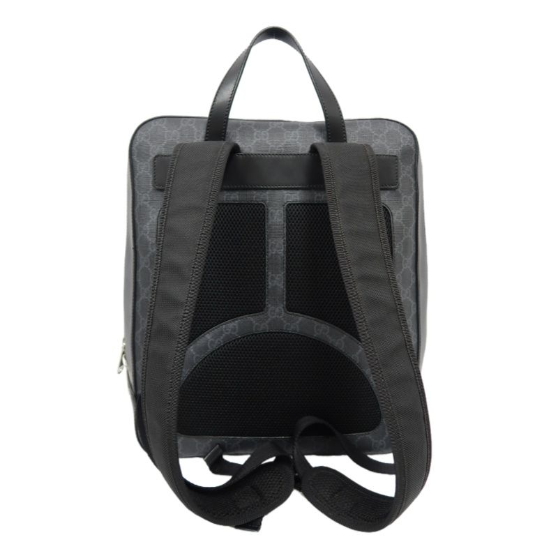 GUCCI Black & Red GG Supreme PVC Backpack