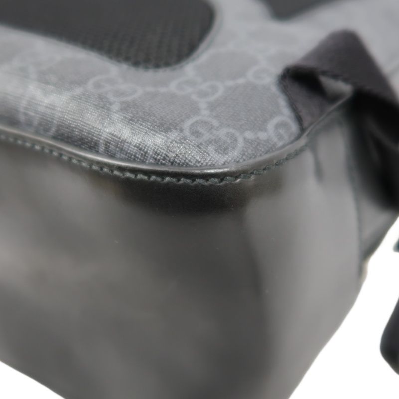 GUCCI Black & Red GG Supreme PVC Backpack