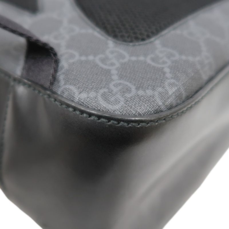 GUCCI Black & Red GG Supreme PVC Backpack