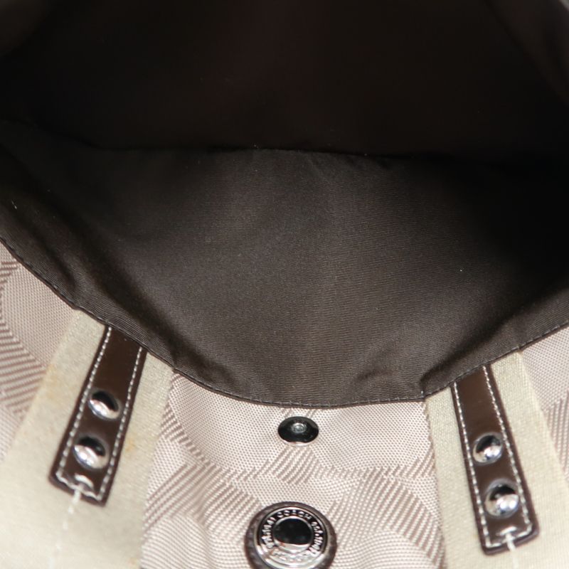 COACH Beige Signature PVC Shoulder Handbag