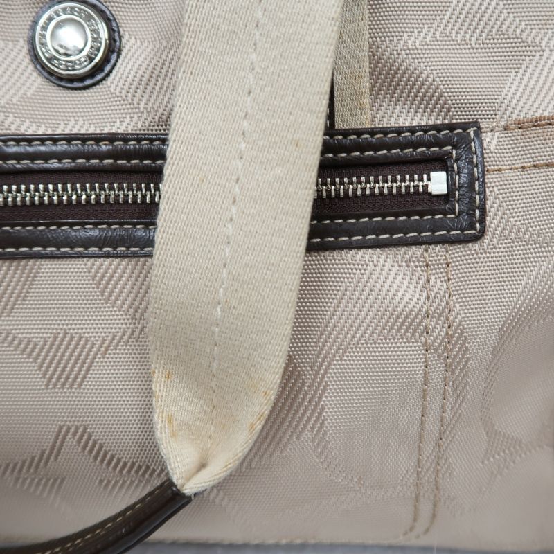 COACH Beige Signature PVC Shoulder Handbag