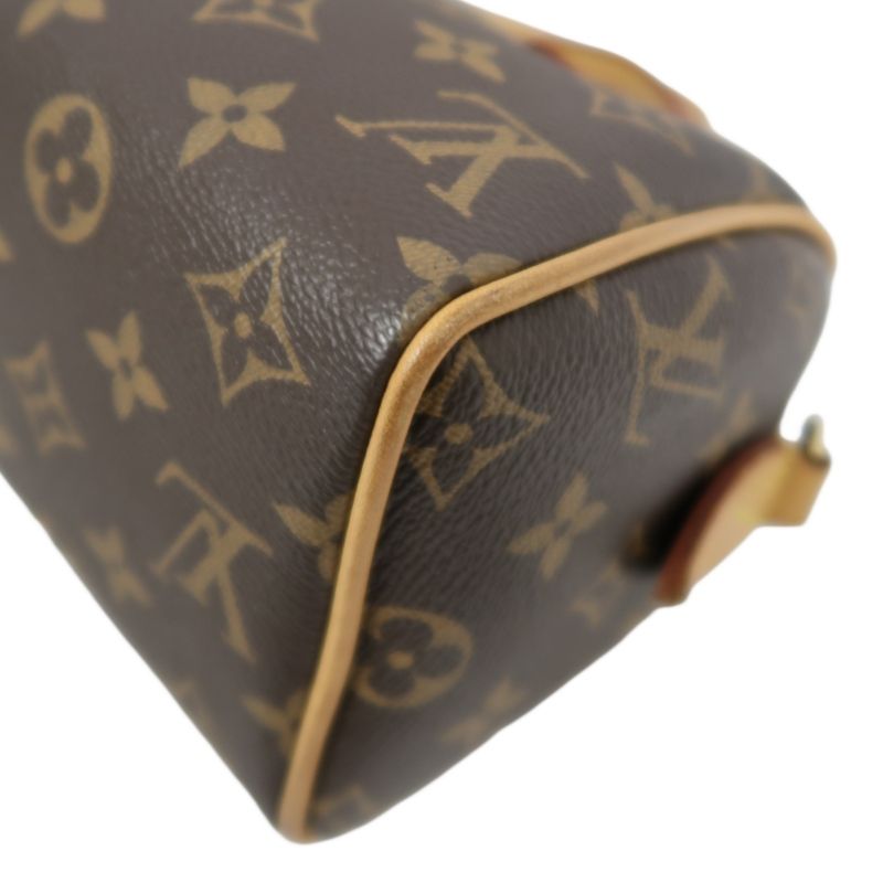 LOUIS VUITTON Speedy 20 Handbag, Monogram Coated Canvas, Brown, With Pink Shoulder Strap